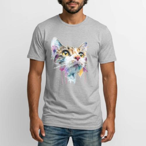 Chromatic Cat Splash - Long Body Men’s T-Shirt