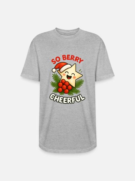 So Berry Cheerful - Long Body Men’s T-Shirt - heather gray