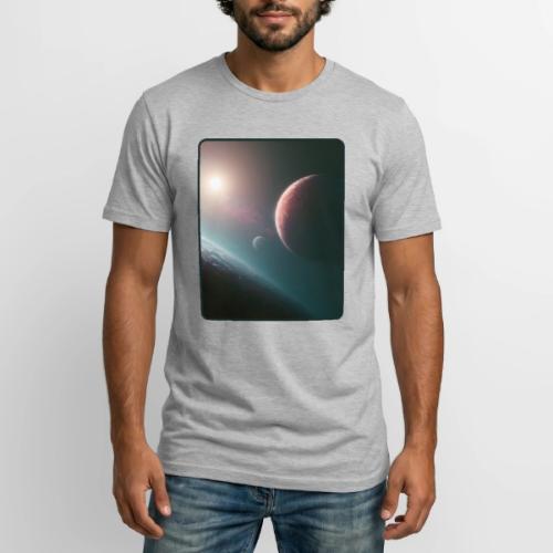 Deep Space Planet Horizon Art - Long Body Men’s T-Shirt