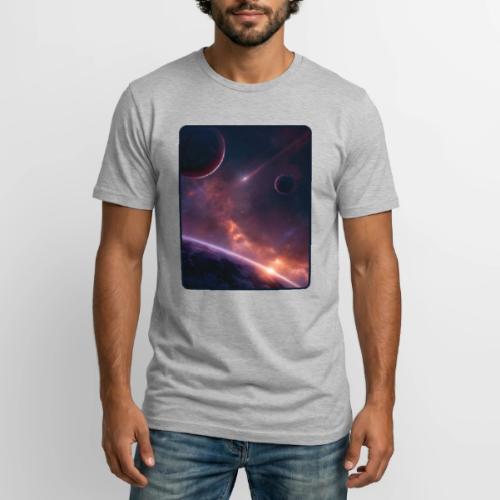 Cosmic Sunset Nebula Space Art - Long Body Men’s T-Shirt