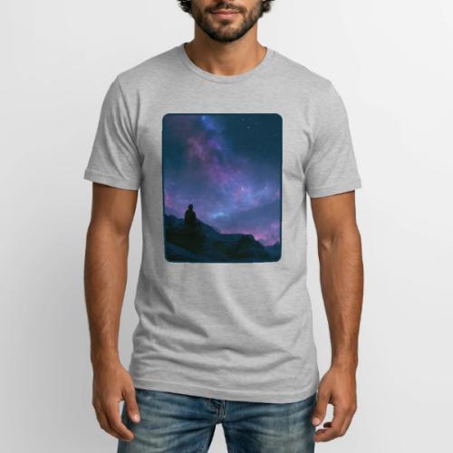 Stargazer Nebula Night Sky Art - Long Body Men’s T-Shirt