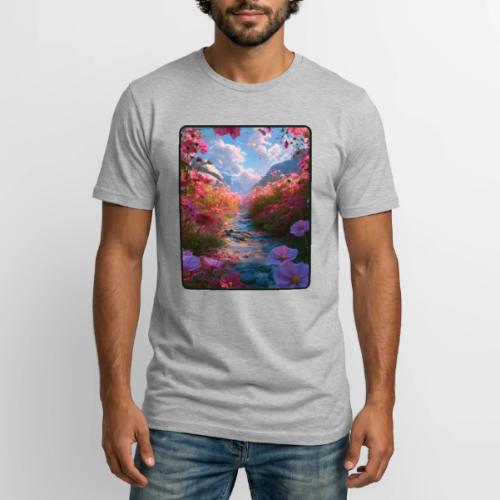 Dreamy Cosmos Valley Landscape Art - Long Body Men’s T-Shirt