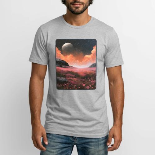 Moonlit Fantasy Flower Landscape - Long Body Men’s T-Shirt