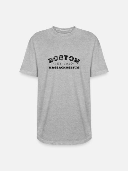 Boston Massachusetts - Long Body Men’s T-Shirt - heather gray