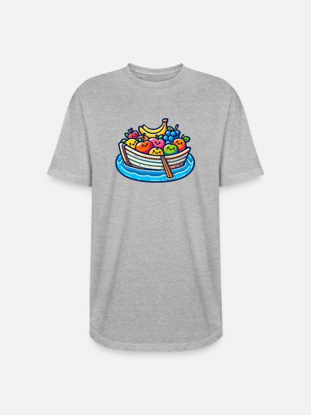 Fruity Boat Adventure - Long Body Men’s T-Shirt - heather gray