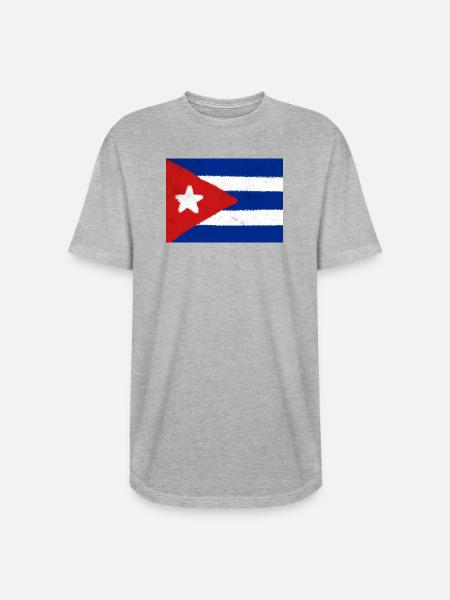 Cuban flag  - Long Body Men’s T-Shirt - heather gray