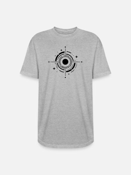 Cosmic Target Ring Emblem - Long Body Men’s T-Shirt - heather gray