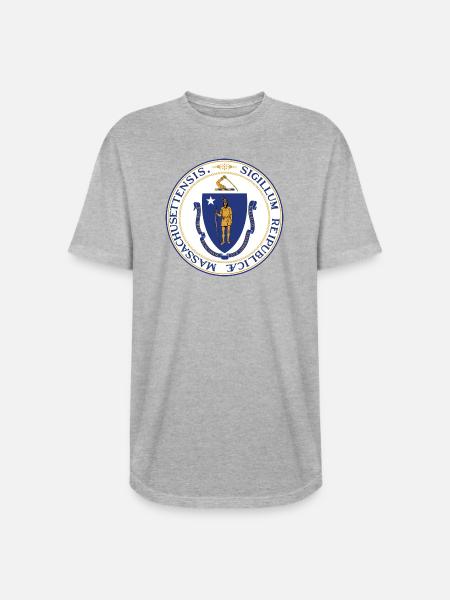 Massachusetts - Long Body Men’s T-Shirt - heather gray