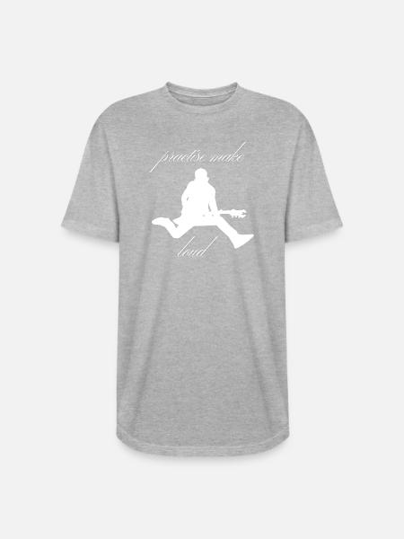 Practise_Make_Loud_-1- - Long Body Men’s T-Shirt - heather gray