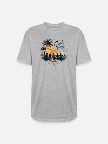 Togetherness - Long Body Men’s T-Shirt - heather gray