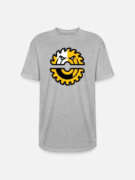 Circular Saw Mascot Logo - Long Body Men’s T-Shirt - heather gray
