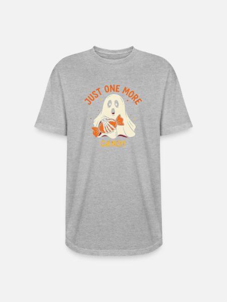 Just One More Candy Ghost - Long Body Men’s T-Shirt - heather gray