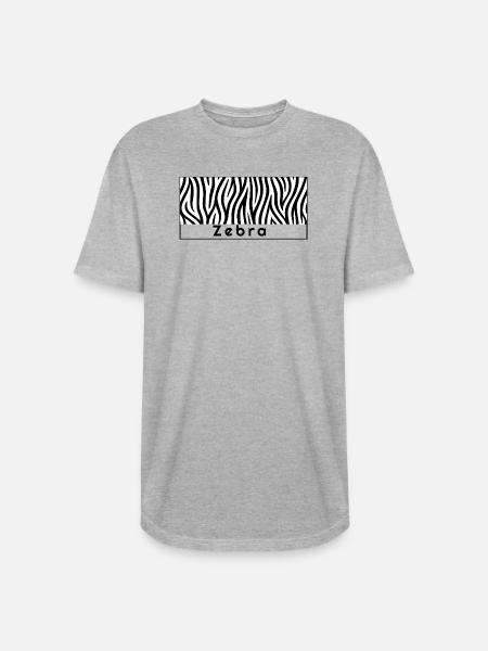 Zebraprint Bold Contrast - Long Body Men’s T-Shirt - heather gray