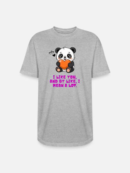 Liking Somebody - Long Body Men’s T-Shirt - heather gray