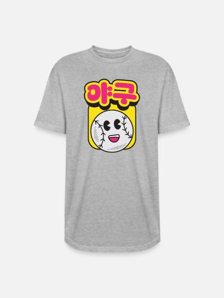 Baseball Mascot Pop Art - Long Body Men’s T-Shirt - heather gray