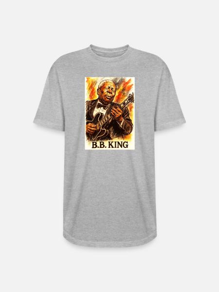 B.B. King Blues Guitar - Long Body Men’s T-Shirt - heather gray