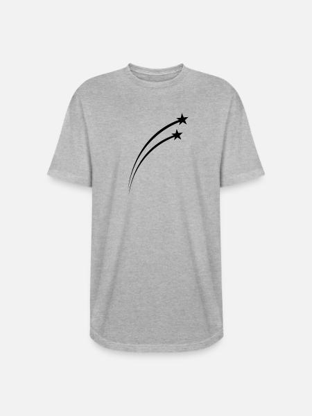 Twin Shooting Star Meteor Arc - Long Body Men’s T-Shirt - heather gray
