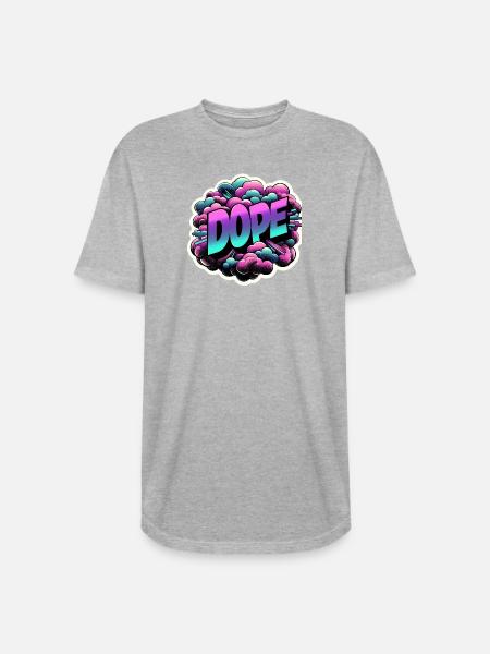 Dope Graffiti Cloud Burst - Long Body Men’s T-Shirt - heather gray