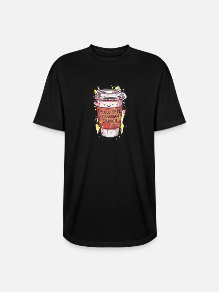 Delulu Dept Canadian Branch Cup - Long Body Men’s T-Shirt - black