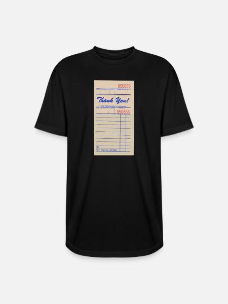 Paper Bill - Long Body Men’s T-Shirt - black