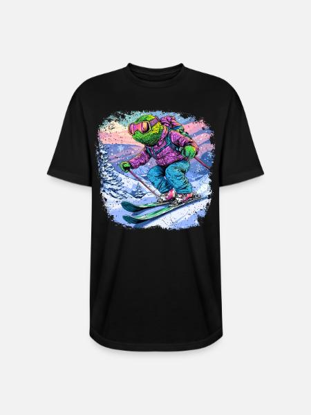 Chameleons Ski / Skiers Chameleon - Long Body Men’s T-Shirt - black