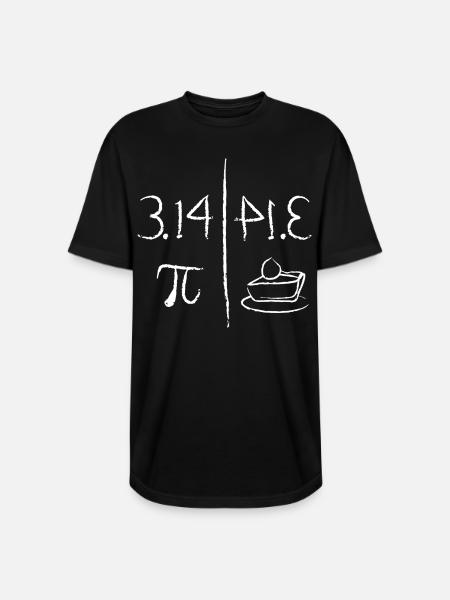 Pi Mirrors Pie - Long Body Men’s T-Shirt - black