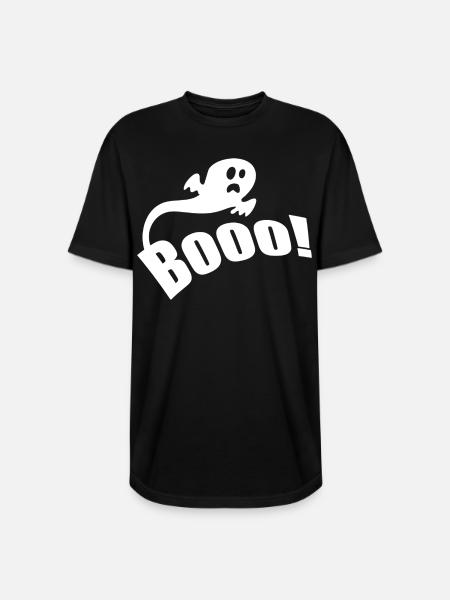 Boo - Long Body Men’s T-Shirt - black