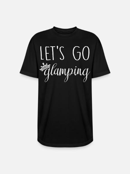 Let's Go Glamping - Long Body Men’s T-Shirt - black