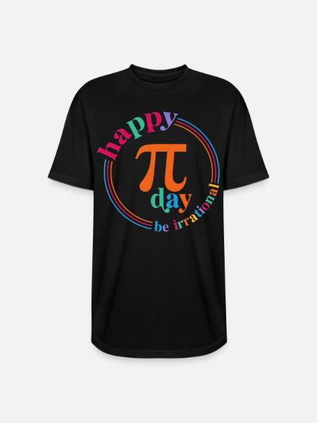 Pi Day Be Irrational - Long Body Men’s T-Shirt - black