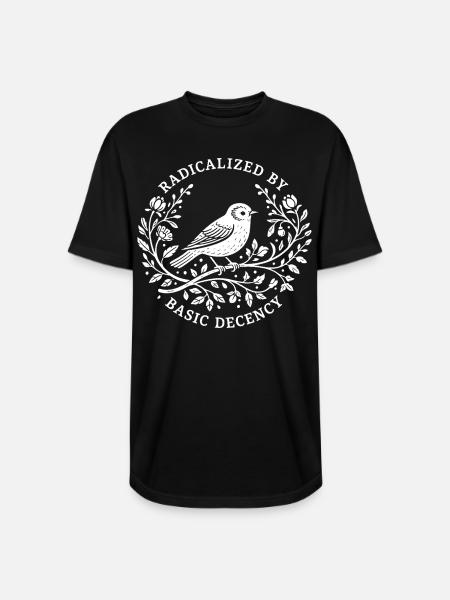 Radicalized by Basic Decency - Long Body Men’s T-Shirt - black