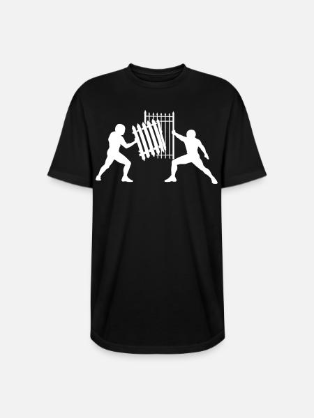 Gate Push Duel Silhouette - Long Body Men’s T-Shirt - black