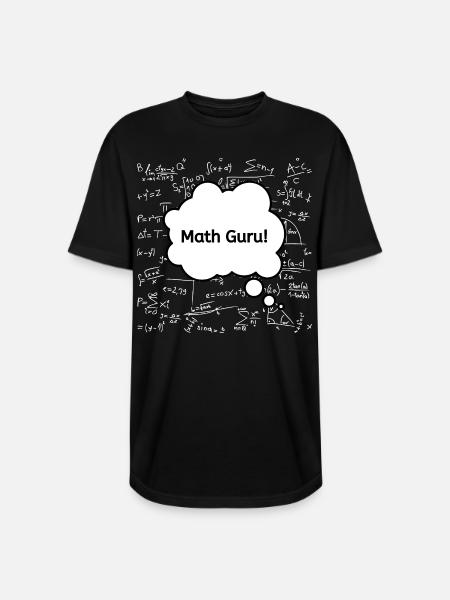 Math Guru Chalkboard - Long Body Men’s T-Shirt - black