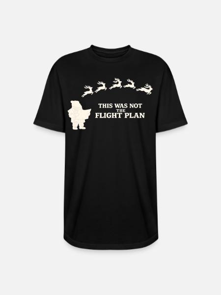 Santa’s Christmas Flight Plan - Long Body Men’s T-Shirt - black