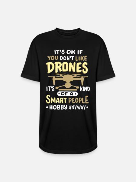 Drones Quadcopter RC Drone Pilot - Long Body Men’s T-Shirt - black