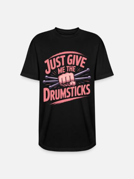 Cardio Drumming - Long Body Men’s T-Shirt - black