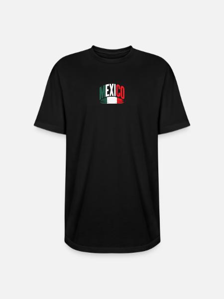 Mexico Flag - Long Body Men’s T-Shirt - black