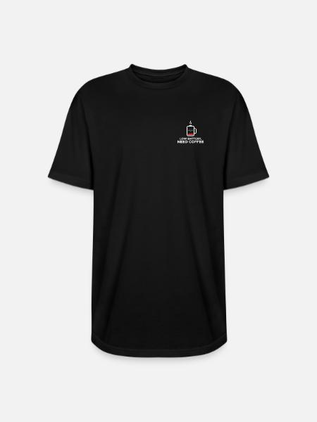 Low Battery Coffee Mug Illustration - Long Body Men’s T-Shirt - black