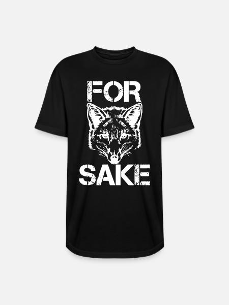 For Fox Sake - Long Body Men’s T-Shirt - black