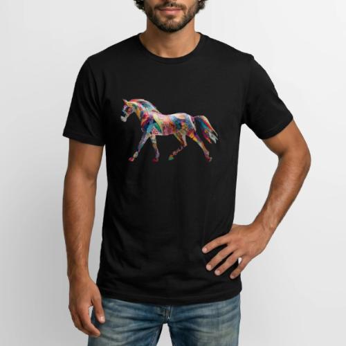 Colorful Abstract Horse Art Design - Long Body Men’s T-Shirt