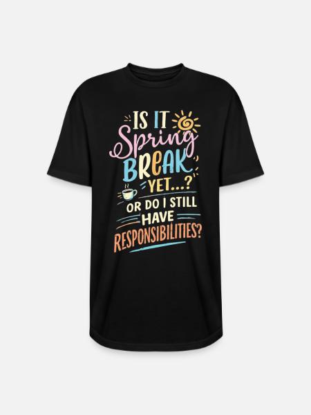 Spring Break Dilemma - Long Body Men’s T-Shirt - black