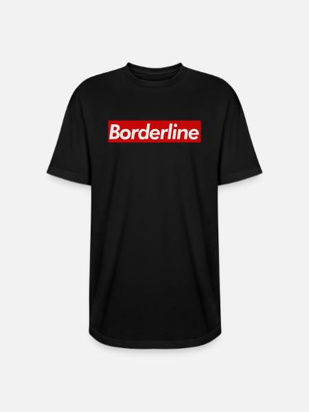 Borderline Logo - Long Body Men’s T-Shirt - black