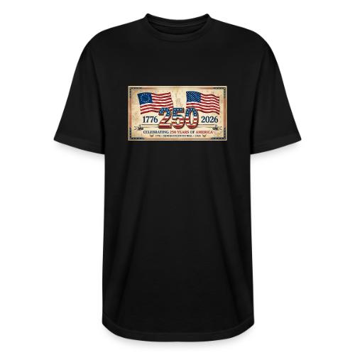 USA 250th Anniversary Flags Emblem - Long Body Men’s T-Shirt