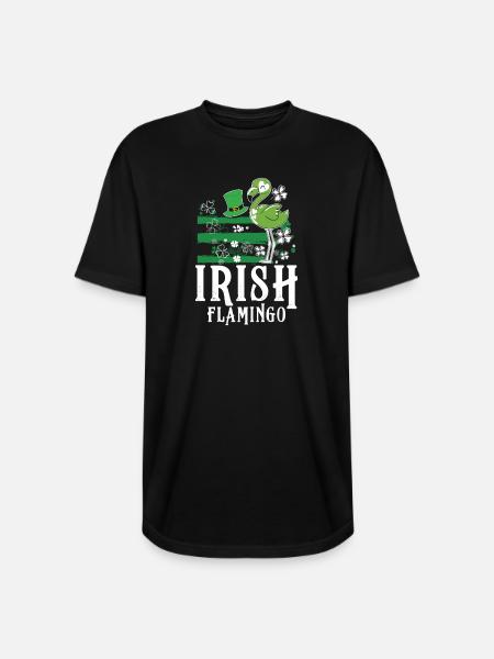 Irish flamingo - Long Body Men’s T-Shirt - black