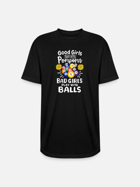 Pool Billiard Player Girls - Long Body Men’s T-Shirt - black