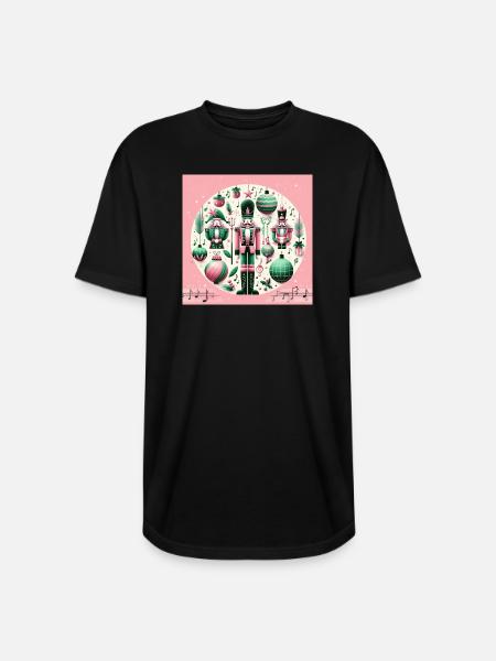 Pastel Nutcracker Holiday Medley - Long Body Men’s T-Shirt - black