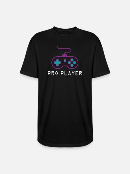 Pro Player Gamer - Long Body Men’s T-Shirt - black