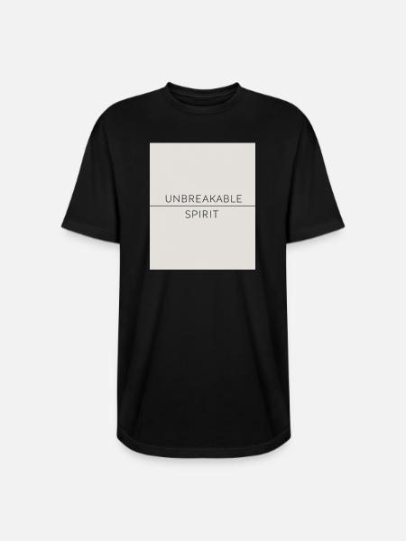 Unbreakable Spirit Motivational Minimal Shirt - Long Body Men’s T-Shirt - black