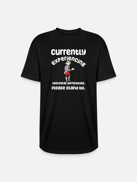 Currently Experiencing Technical Difficulties - Long Body Men’s T-Shirt - black
