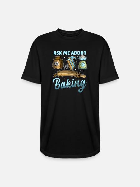Bake Bakers Ask About Baking - Long Body Men’s T-Shirt - black