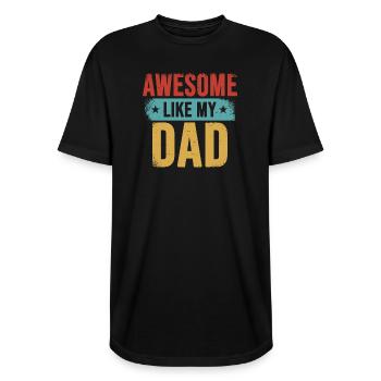 Awesome Like My Dad - Long Body Men’s T-Shirt - black - Front - AI Model Male 185 light (185cm)